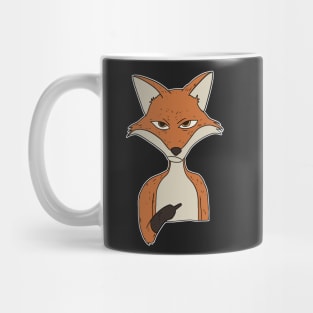 Grumpy Fox Holding Middle Finger Mug